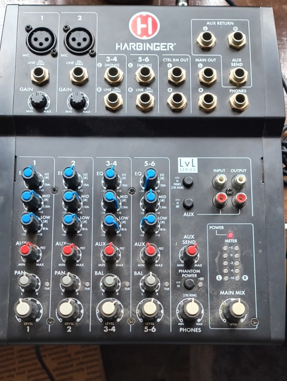 Harbinger Audio Mixer - Lvl8 Powers W New Cord Unknown UNTESTED For Repairs?